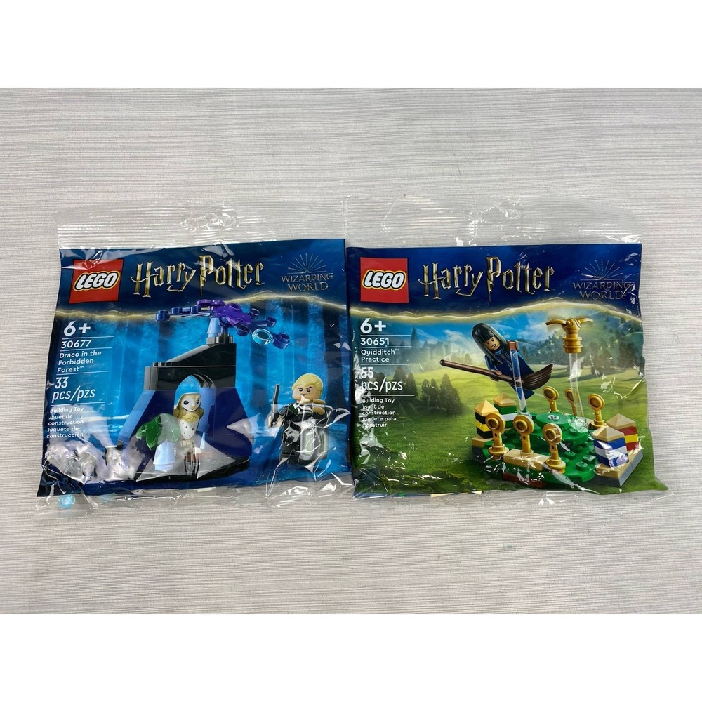 Lego Harry Potter Polybag 30677 Draco In The Forbidden Forest & 30651 Quidditch